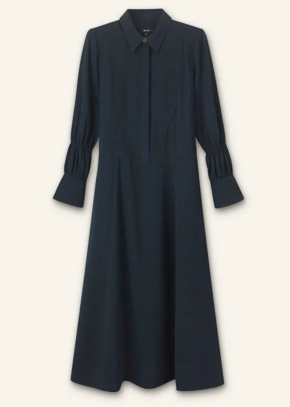 Panelling Detail Maxi Shirt Dress