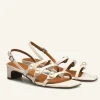 Pearl Detail Nappa Kitten Sandal