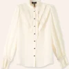 Pleat Blouse + Removable Velvet Tie