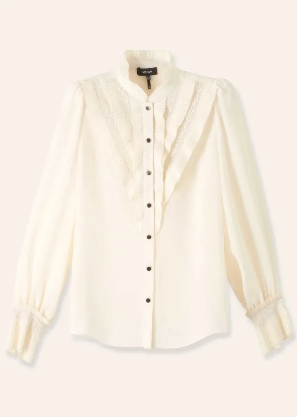 Pleat Blouse + Removable Velvet Tie