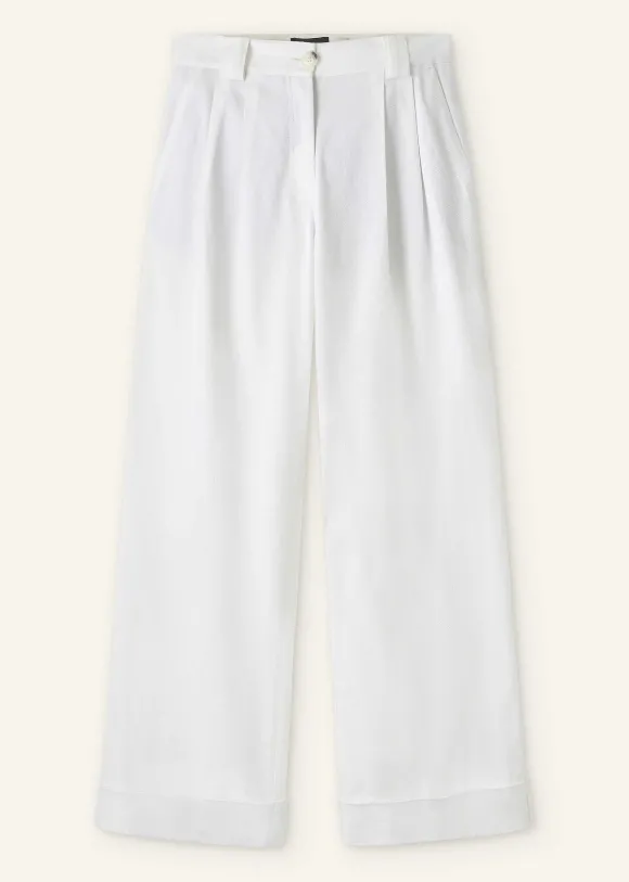 Pleated Straight-Leg Trainer-Grazer Trouser