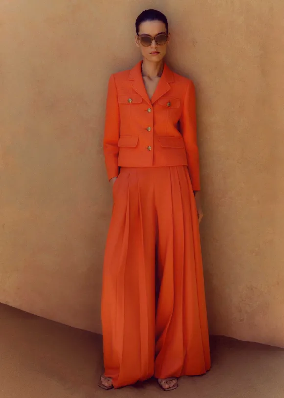 Pleated Ultra Wide-Leg Trouser