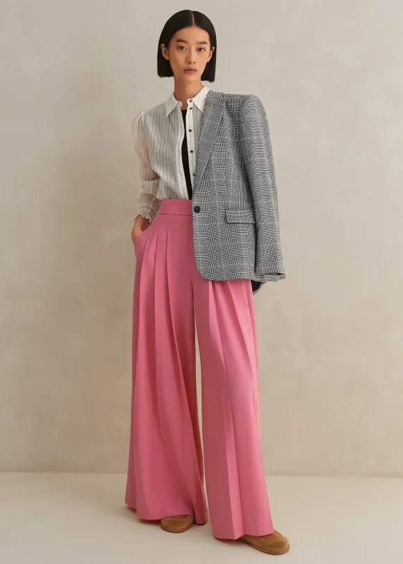 Pleated Ultra Wide-Leg Trouser