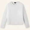 Pocket Detail Boxy Long Sleeve Top