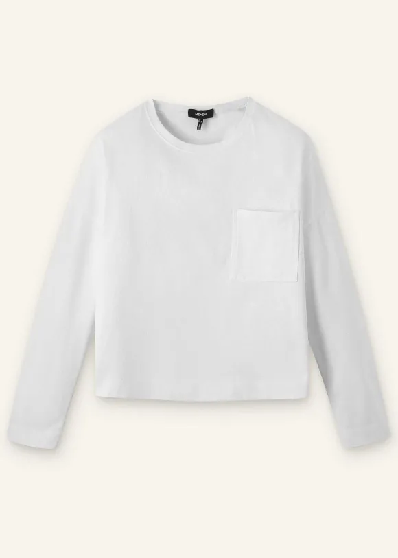 Pocket Detail Boxy Long Sleeve Top