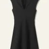 Ponte Cap Sleeve Fit And Flare Dress