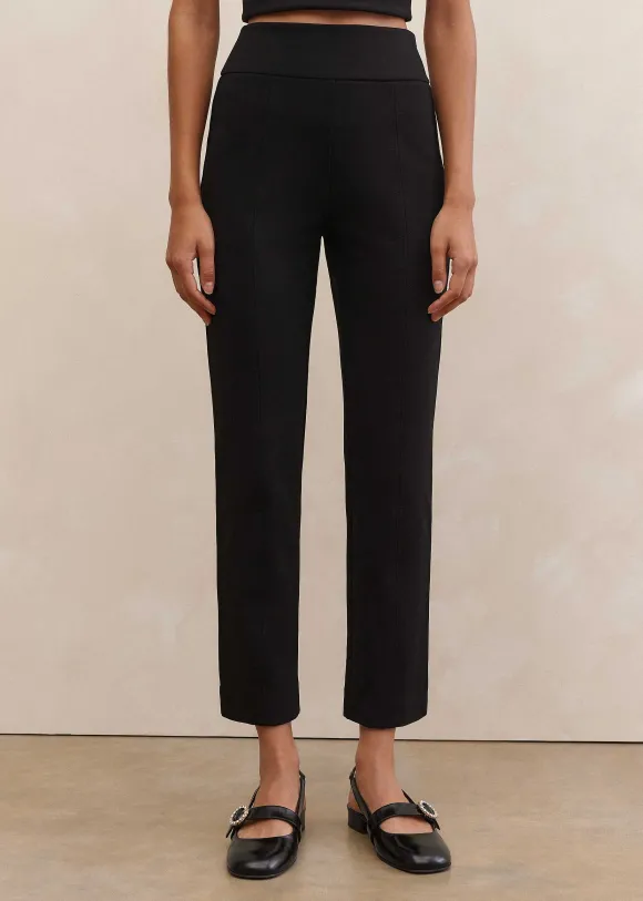 Ponte Split Hem Crop Trouser