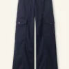 Regular Length Cotton Flared Cargo Trouser
