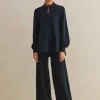 Regular-Length Travel Tailoring Wide-Leg Palazzo Co-Ord
