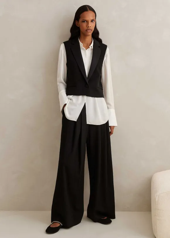 Regular-Length Wide-Leg Forever Tux Trouser