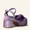 Ruched Velvet Knot Platform