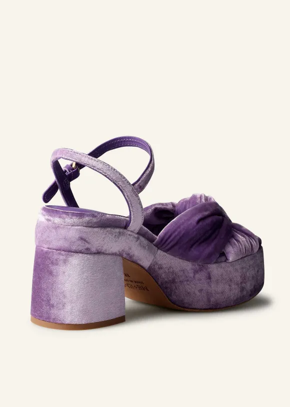 Ruched Velvet Knot Platform