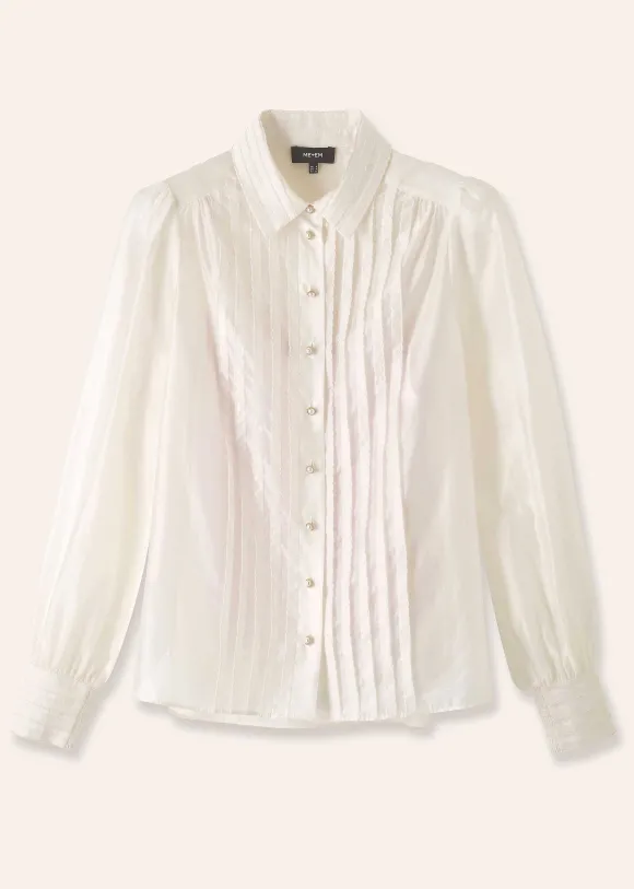 Scallop Pleat Detail Blouse + Cami