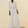 Seam Front Wide-Leg Flare Jean