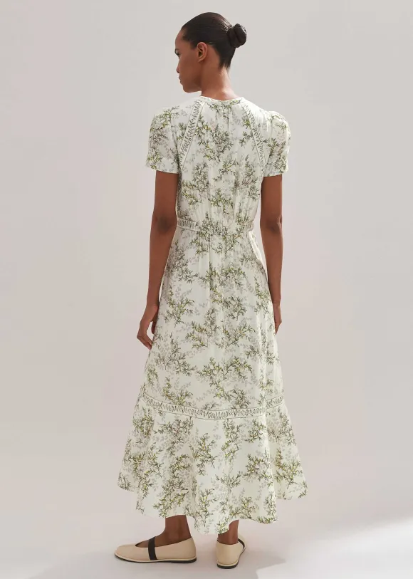 Shadow Berry Print Maxi Dress