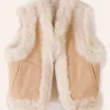 Shearling Reversible Cropped Gilet