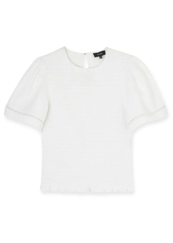 Shirred Cheesecloth T-Shirt
