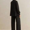 Short Length Travel Tailoring Wide-Leg Palazzo Co-Ord