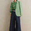Silk Cotton Lantana Flower Print Shirt