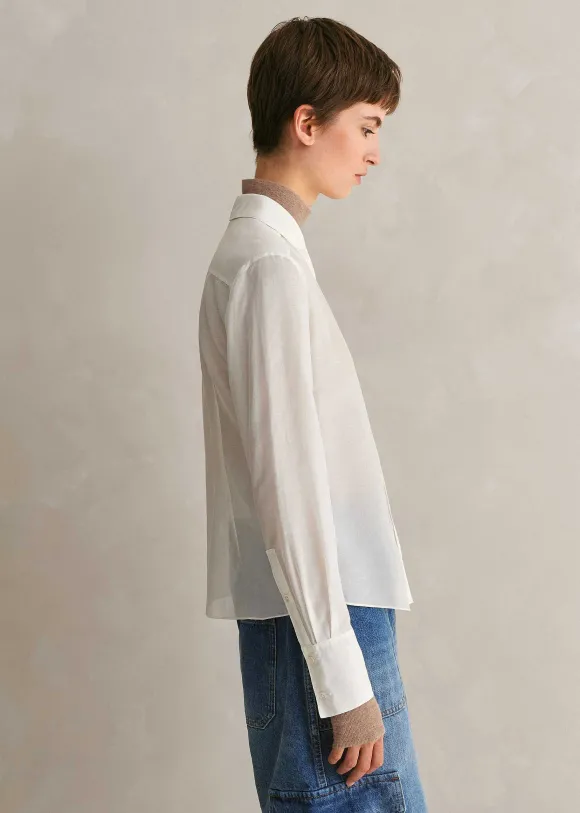 Silk Cotton Layering Shirt