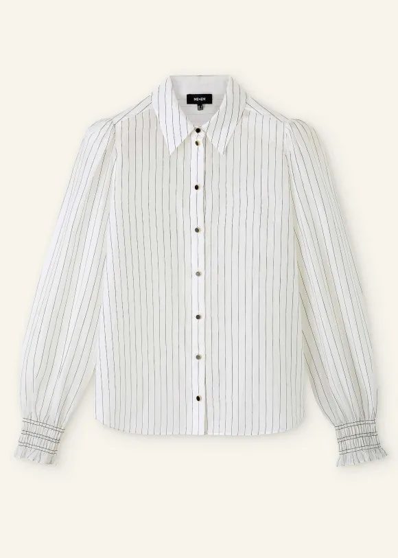 Silk Cotton Stripe Shirt