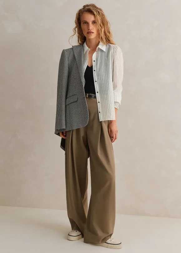 Silk Cotton Stripe Shirt