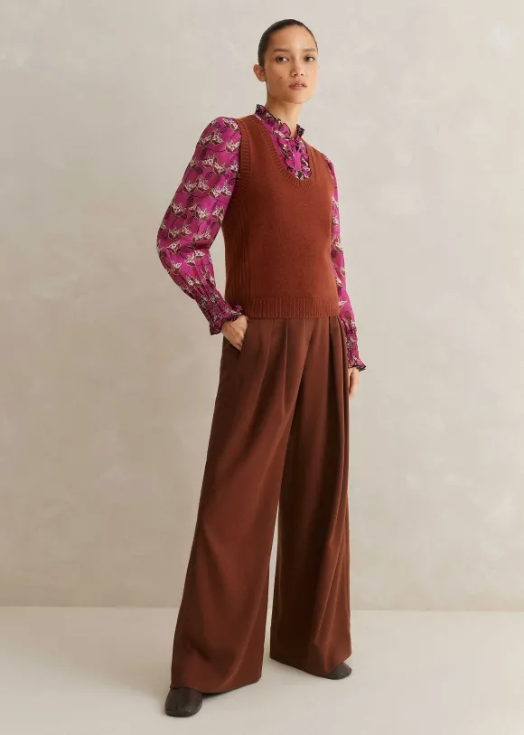 Silk Cotton Waterlily Print Blouse