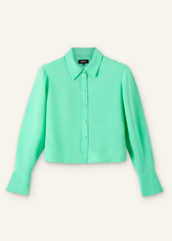 Silk Cropped Shirt