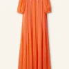 Silk Short Sleeve Maxi Dress + Belt