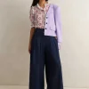 Silk-Blend Floral Swirl Print Top