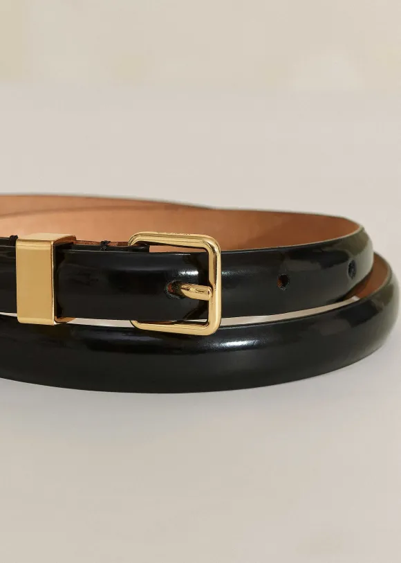 Skinny Smooth Leather Belt
