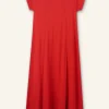 Slub Jersey Midi Swing Dress