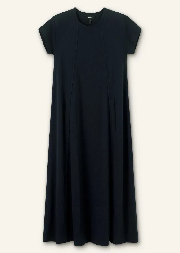 Slub Jersey Midi Swing Dress
