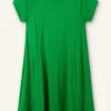 Slub Jersey Raglan Seam Short Swing Dress