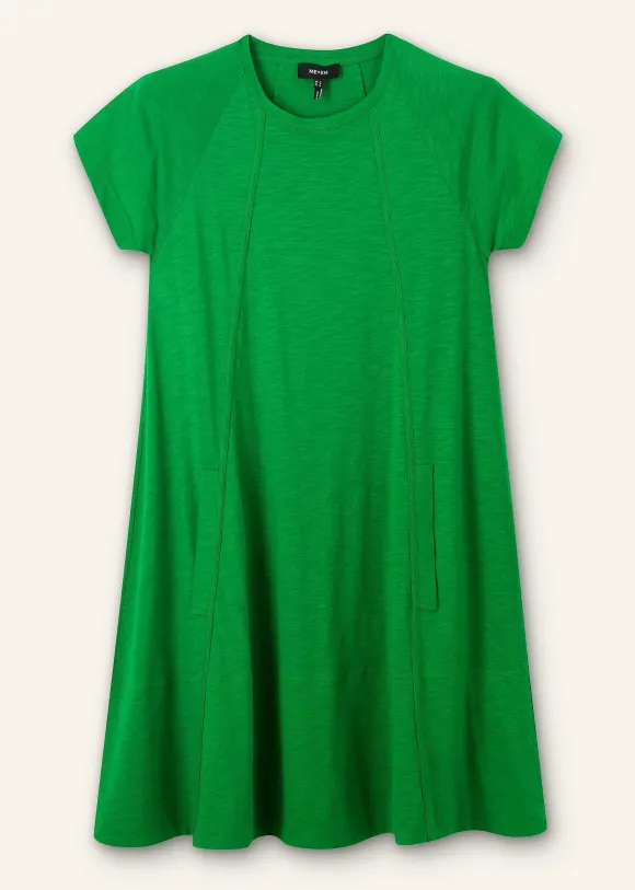 Slub Jersey Raglan Seam Short Swing Dress