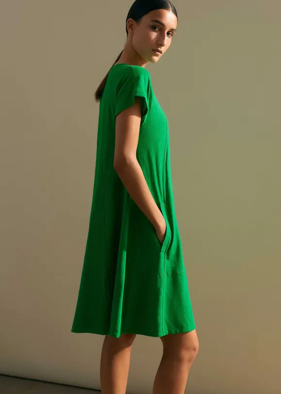Slub Jersey Raglan Seam Short Swing Dress