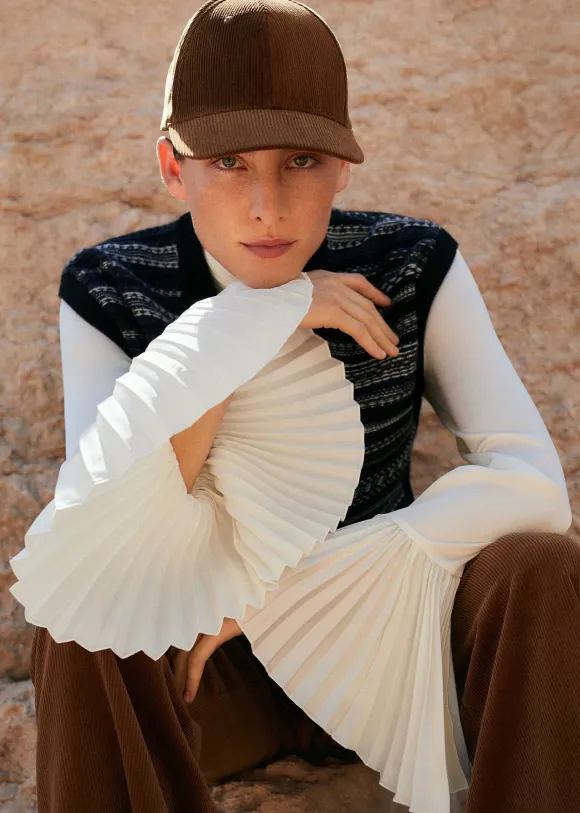 Statement Pleat Sleeve Top