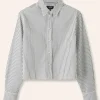 Stripe Boxy Crop Shirt
