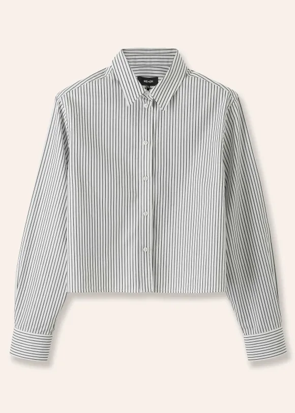 Stripe Boxy Crop Shirt