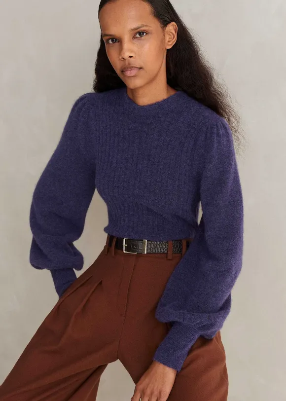 Superfine Alpaca Pouf Sleeve Jumper