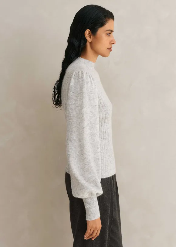 Superfine Alpaca Pouf Sleeve Jumper