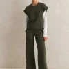 Sweatshirting Wide-Leg Trouser