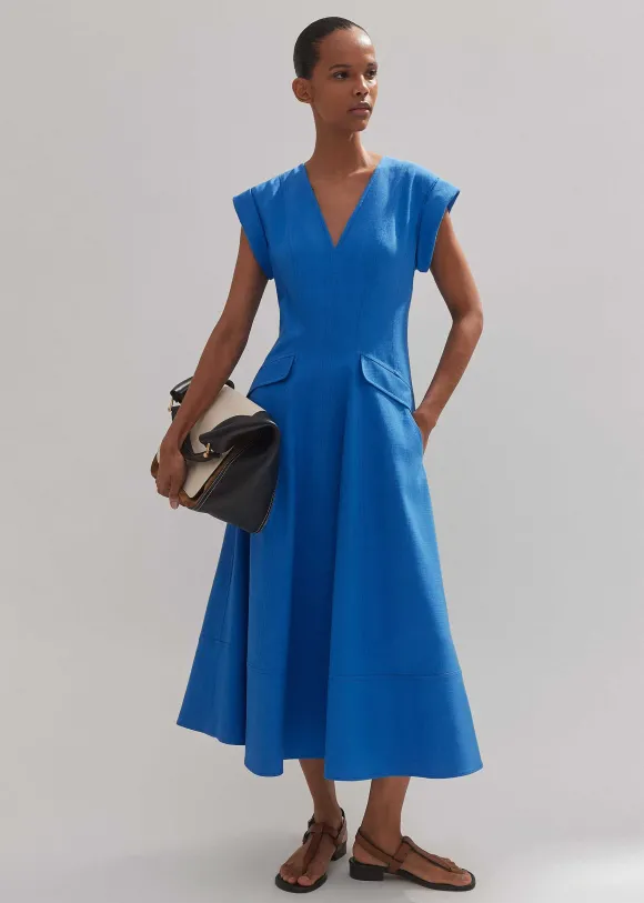 Tailored Flare Midi Dress