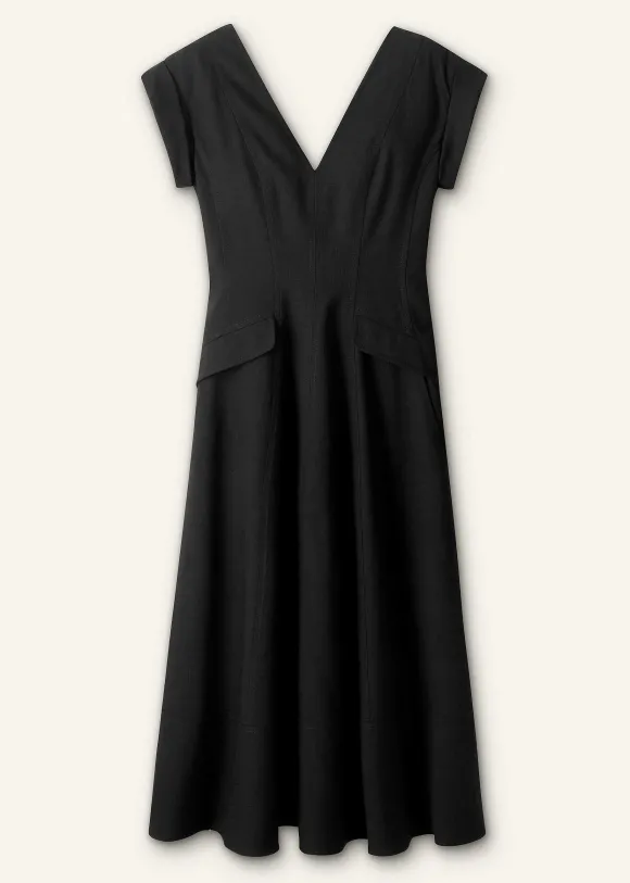 Tailored Flare Midi Dress