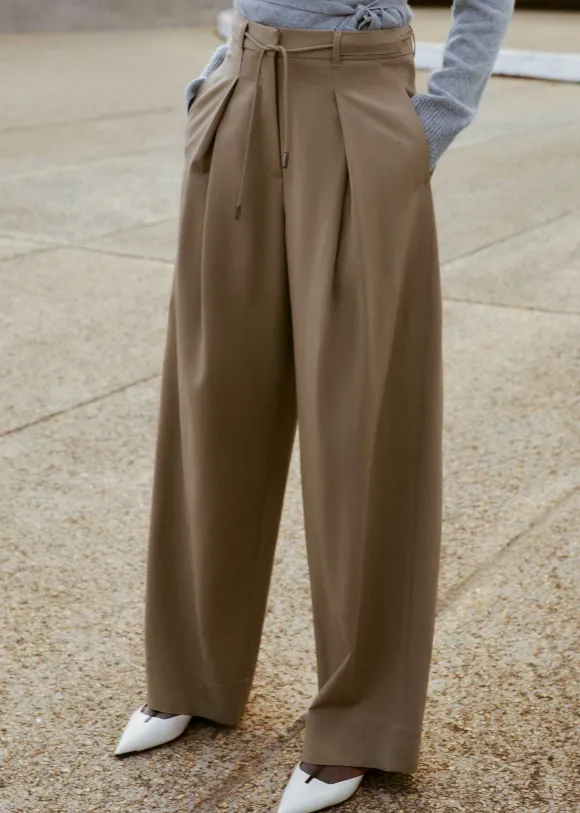 Tailored Wide Tapered Trouser + Belt
