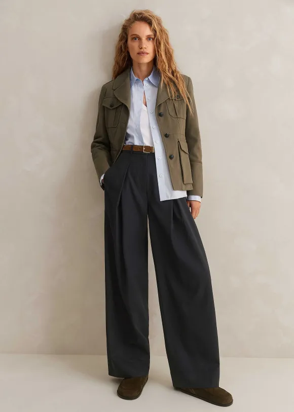 Tailored Wide Tapered Trouser + Belt