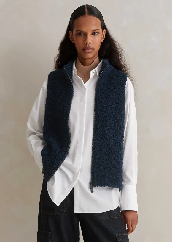 Teddy Merino Boucl Zip Vest