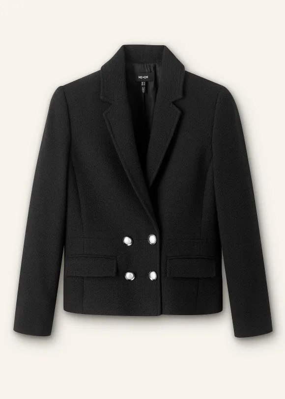 Textured Bracelet Sleeve Contour Jacket