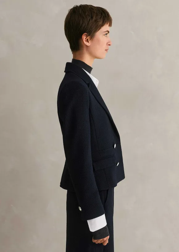 Textured Bracelet Sleeve Contour Jacket