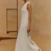 Textured Cotton Knit Scallop Maxi Dress
